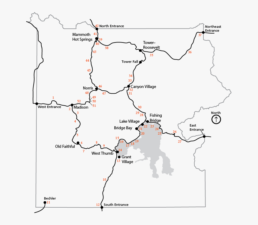 Yellowstone National Park Map Drawing, HD Png Download, Free Download