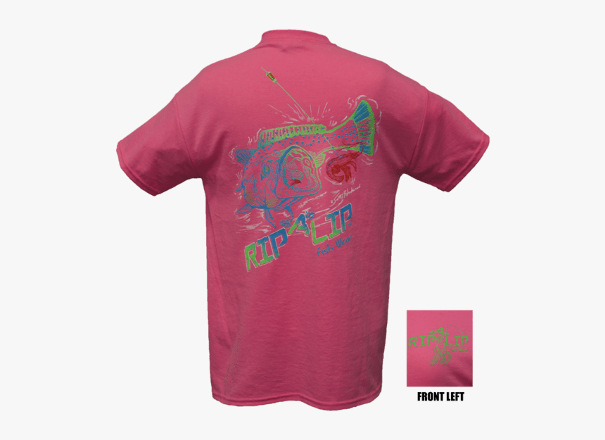 Speckled Trout Short Sleeve T-shirt Safety Pink"
 Class= - Active Shirt, HD Png Download, Free Download