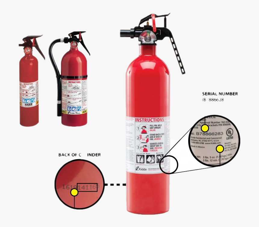 Fire Prevention Png Transparent Picture - Date Code On Kidde Fire Extinguisher, Png Download, Free Download