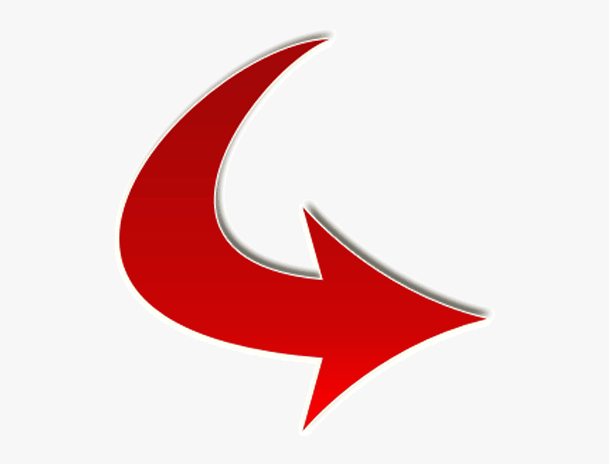 Red Arrow Curved Downright - Red Arrow Animated Gif, HD Png Download ...