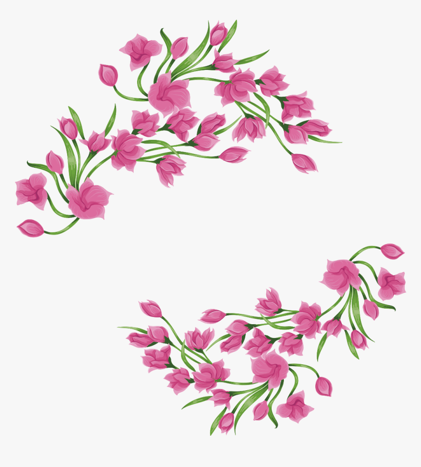 Ftestickers Watercolor Flowers Frame Borders Pinkroses - Magnolia Blossom Pink Png Vector, Transparent Png, Free Download