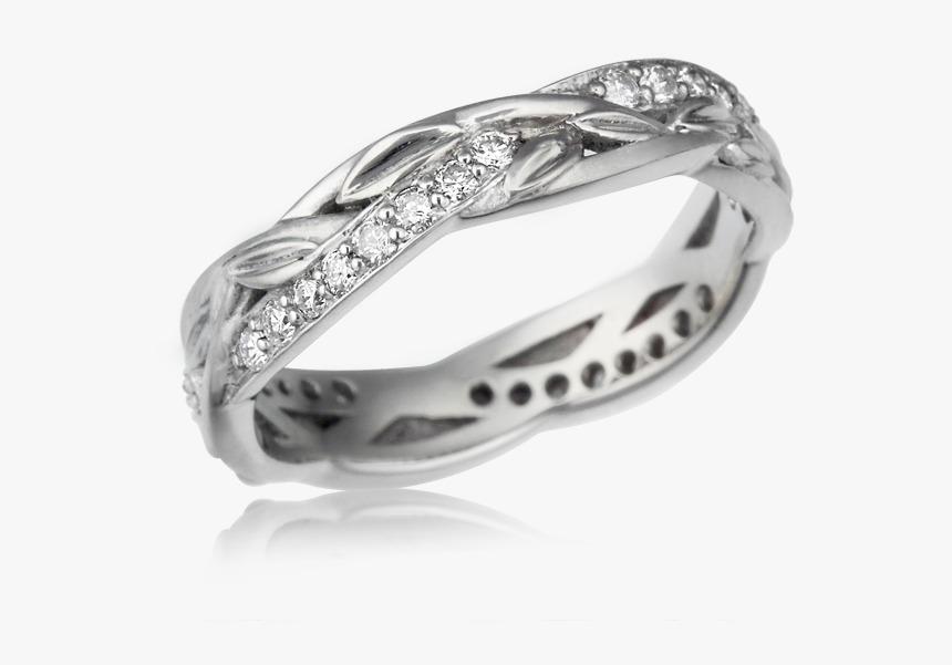 Woven Vine Diamond Wedding Band - Engagement Ring, HD Png Download, Free Download