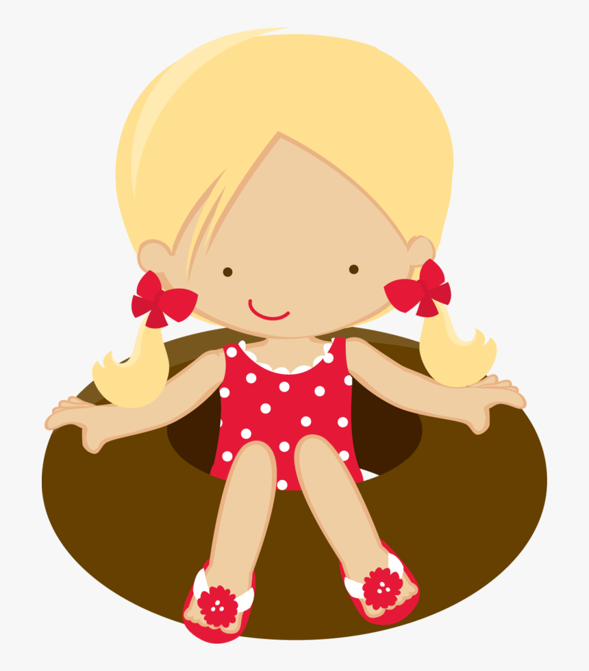 Blond Haired In Floatie Minus Pinterest Clip Ⓒ - Niños Playa Png, Transparent Png, Free Download