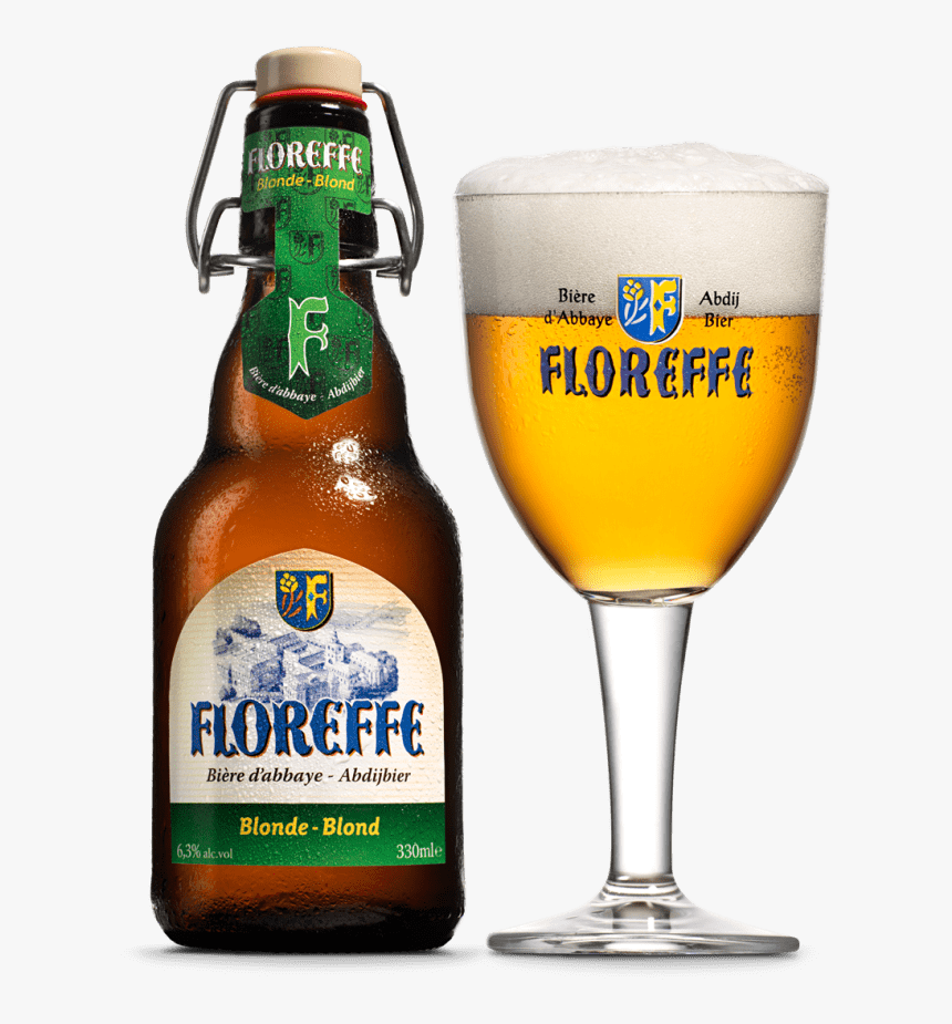 Floreffe Beer Blonde With Glass Clip Arts - Floreffe Prima Melior, HD Png Download, Free Download