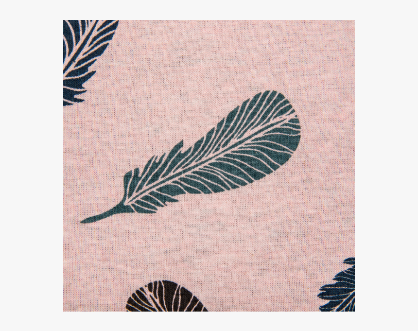 Cotton Fleece Jogging Printed Feathers Old Pink - Thread, HD Png Download, Free Download