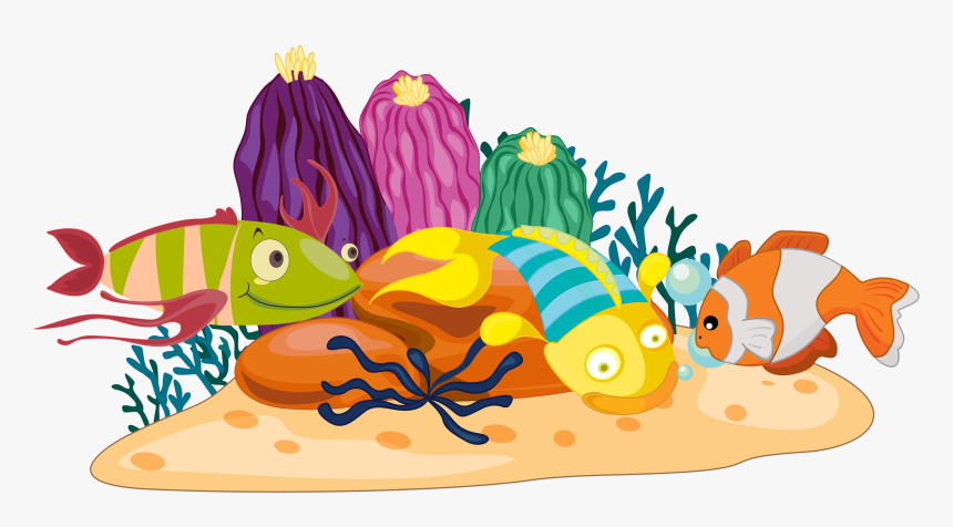 Reef Clipart Illustration - Cartoon Coral Reef Png, Transparent Png