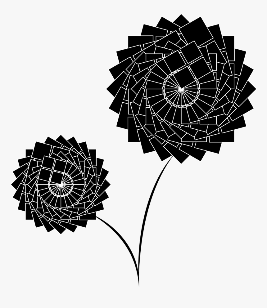 Flowers Black Flowers 2 Bunches Free Photo - Trash Vector Vintage, HD Png Download, Free Download