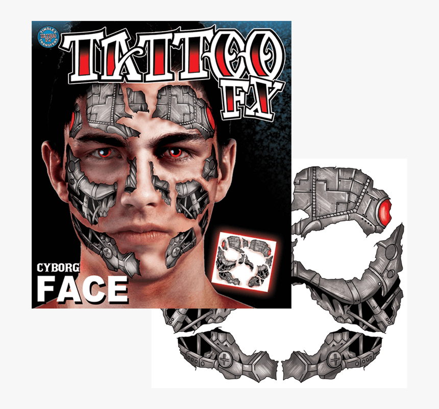 Transparent Cyborg Face Png - Face Tattoo Cyborg, Png Download, Free Download