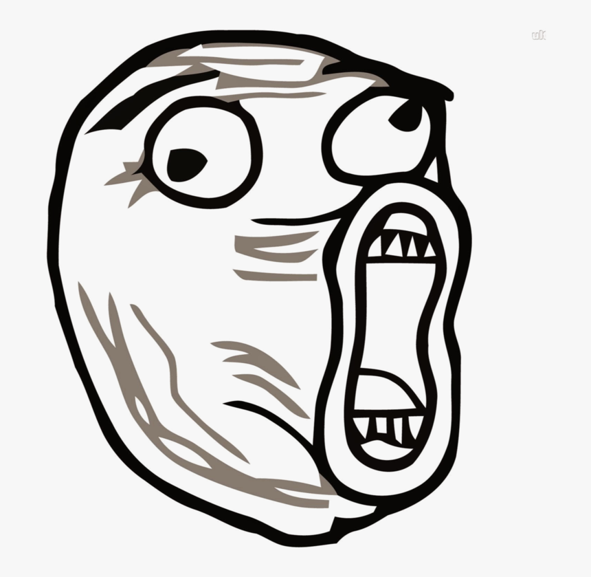 The "lol Guy - Open Mouth Troll Face, HD Png Download - kindpng.