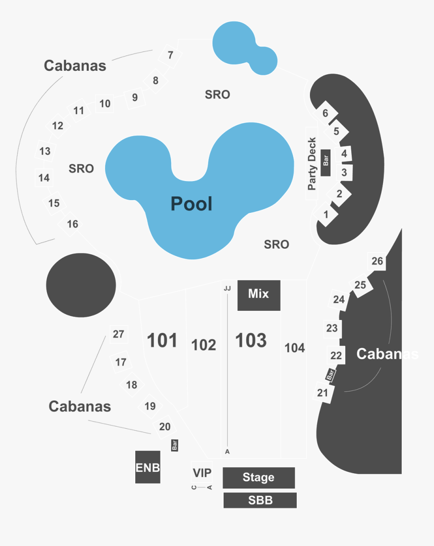 Talking Stick Resort Cabana Map, HD Png Download, Free Download