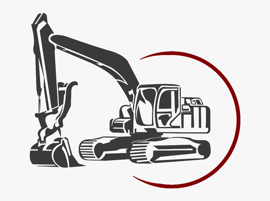 Excavator Architectural Engineering Backhoe Machine - Excavator Clipart Black And White, HD Png Download, Free Download