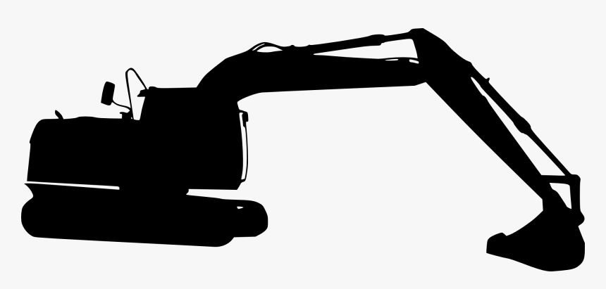 Excavator Silhouette Png, Transparent Png, Free Download