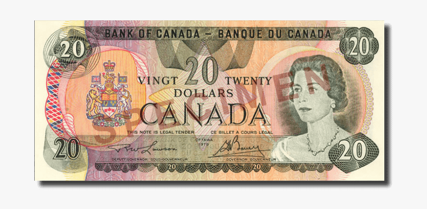 Canadian Bank Note - Canada 20 Dollars, HD Png Download, Free Download