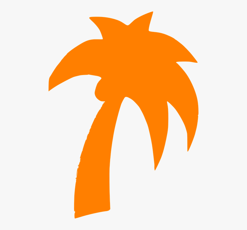 Palm Tree Botanic Travel Shade Palmtree - Palm Tree Clip Art Black, HD Png Download, Free Download