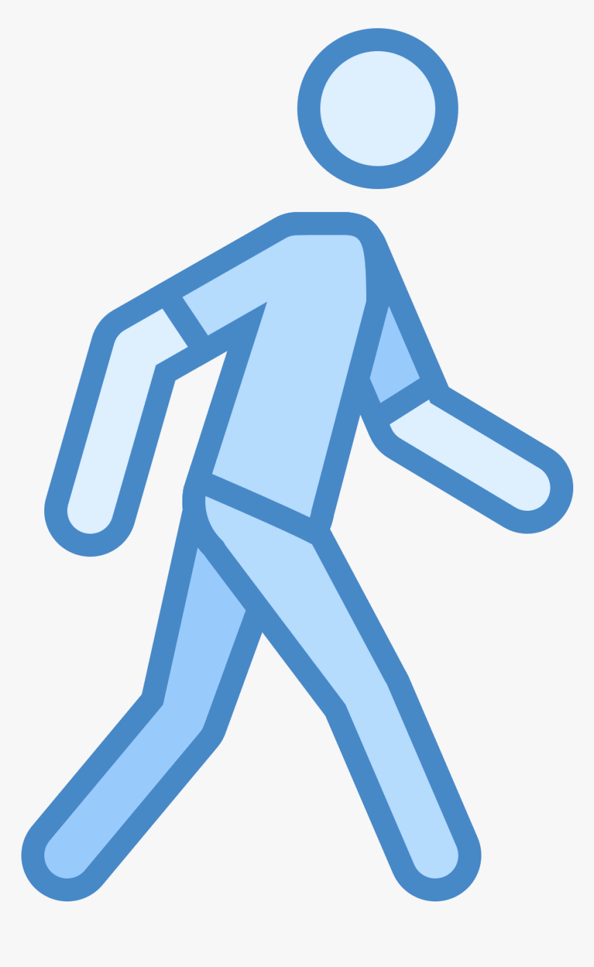 This Icon Is Like A Three Dimension Stick Person - Walking Icon Blue, HD Png Download, Free Download