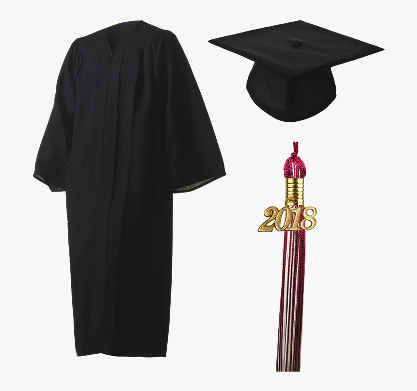 2018 Graduation Black Cap, Gown, & Tassel - Graduation Cap And Gown Png ...