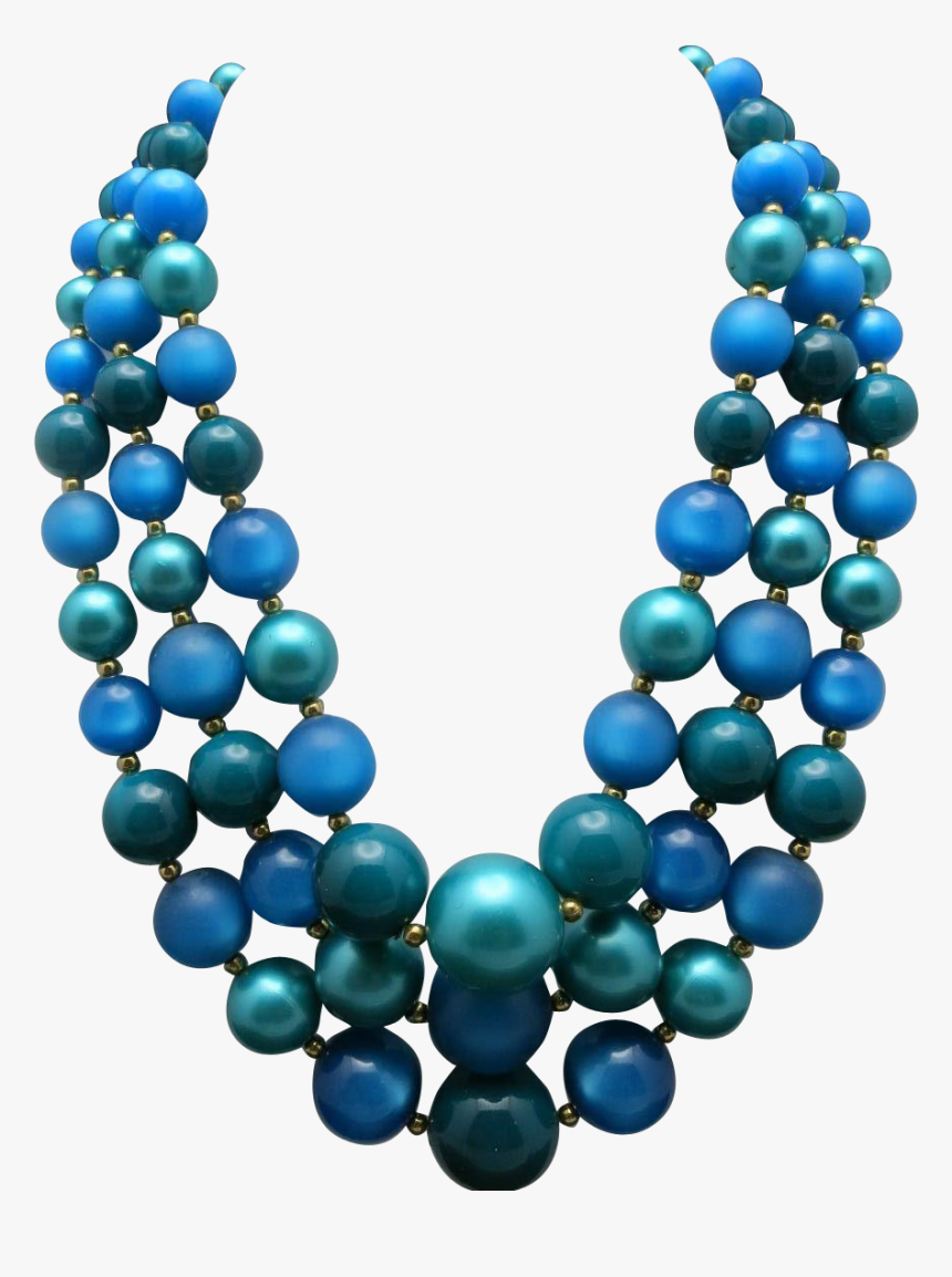 Blue Bead Necklace Png Transparent Clipart , Png Download, Png Download, Free Download