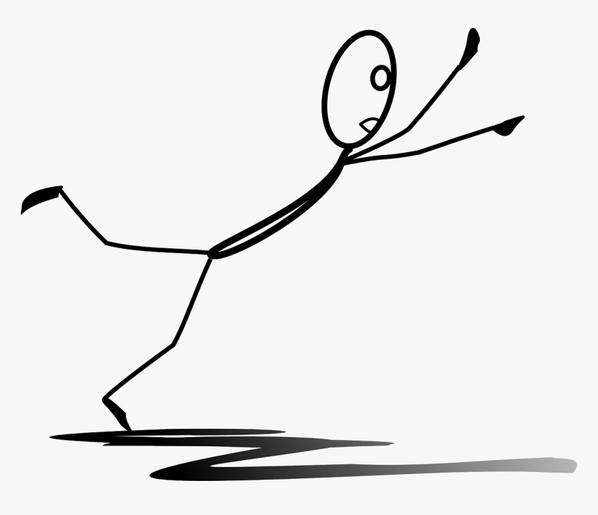 Falling Tripping Stickman Free Photo - Stick Figure Falling Down, HD Png Download, Free Download