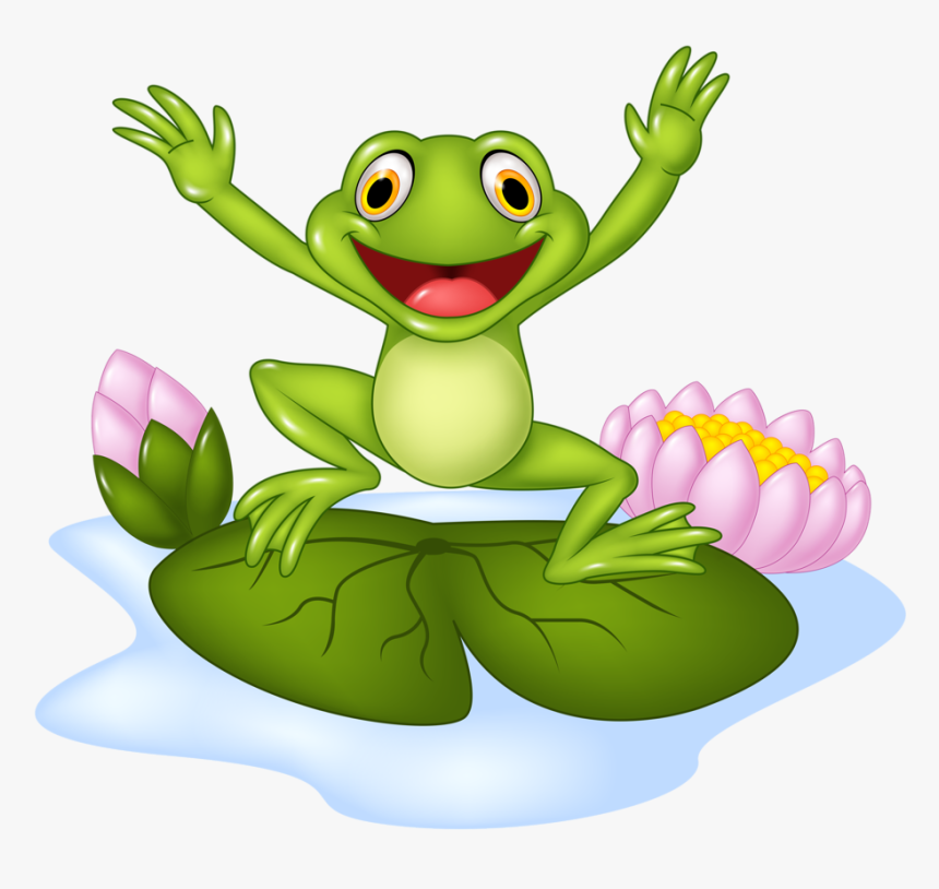 Funny Cartoon Animals Png - Hopping Frog Cartoon, Transparent Png, Free Download