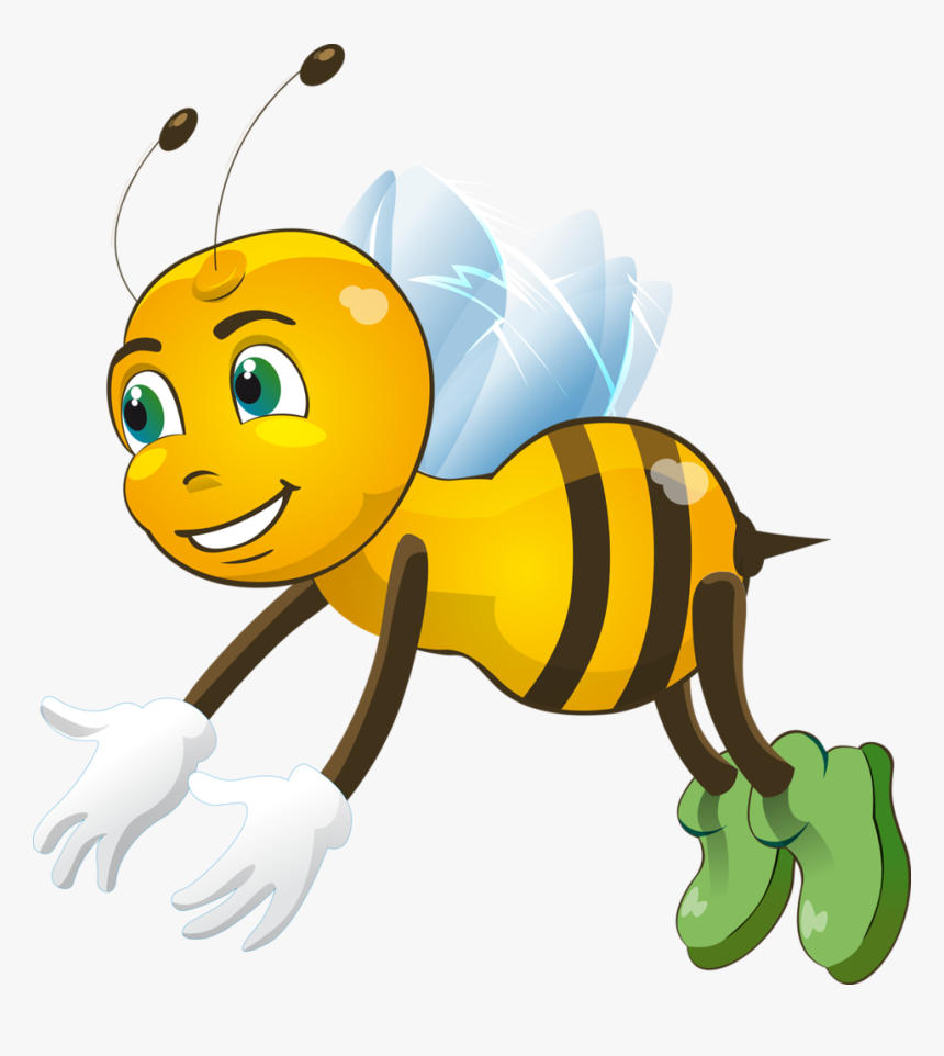 Cute Bee Pic - Cartoon, HD Png Download, Free Download