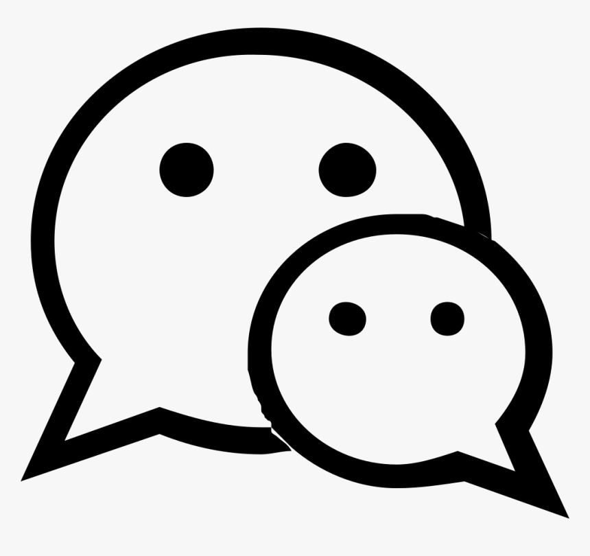 Wechat Icon Black And White Png, Transparent Png, Free Download