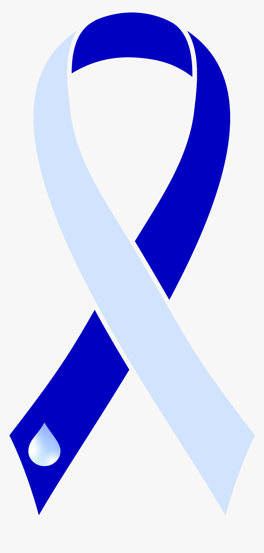 High Quality Two Tone Plain Ribbon Water Droplet - Hydrocephalus Awareness Ribbon Svg, HD Png Download, Free Download