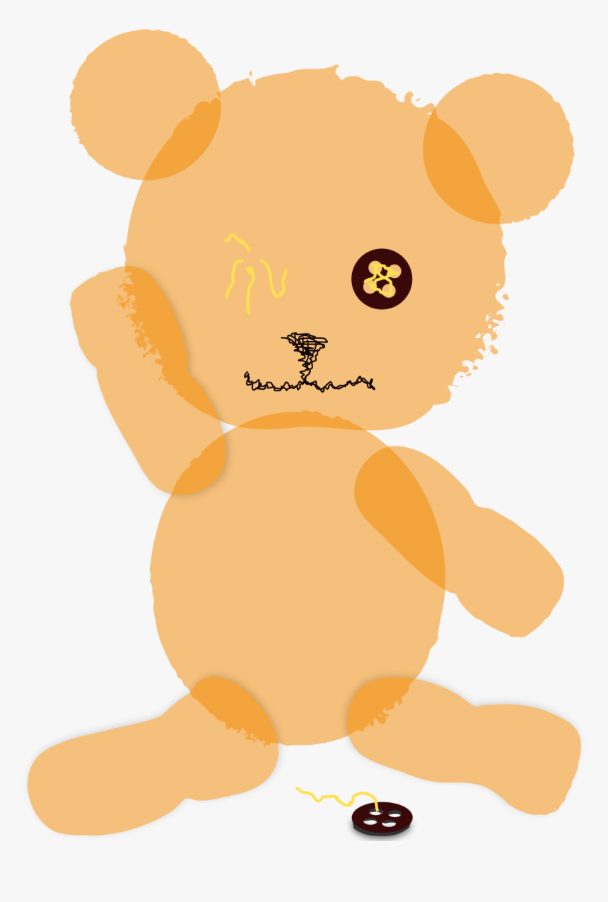 Canvas Teddy Bear Clip Arts - Cartoon, HD Png Download, Free Download