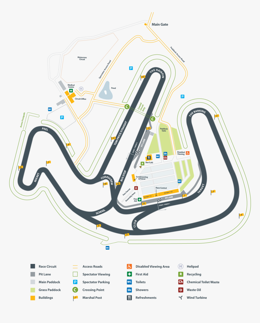 Anglesey Race Track - Map Of All Race Tracks In Uk, HD Png Download ...