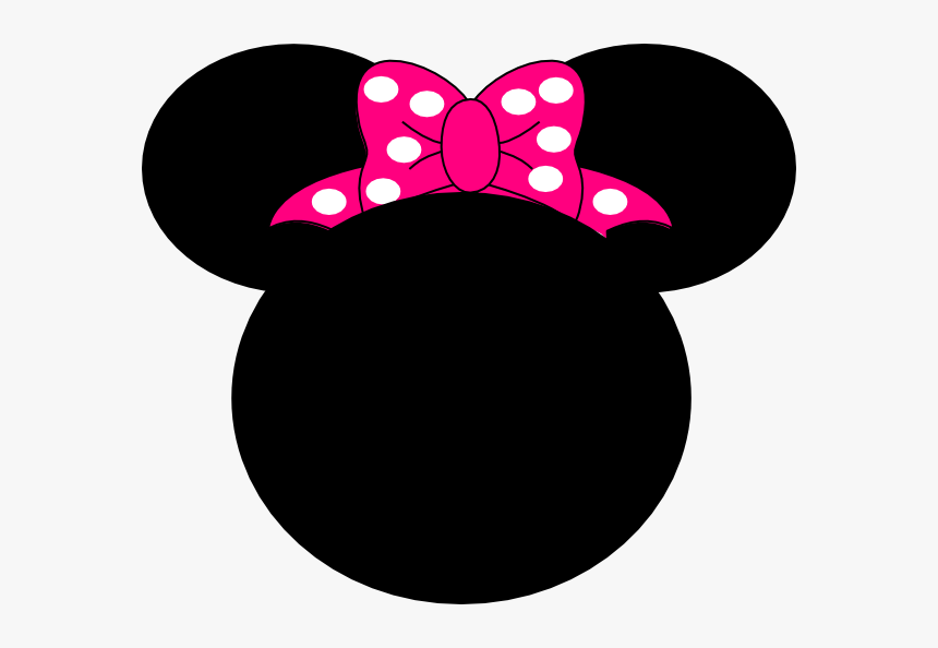 Clipart Of Mouse, 2 Ear And Bear Ear - Black Minnie Mouse Head, HD Png Download, Free Download