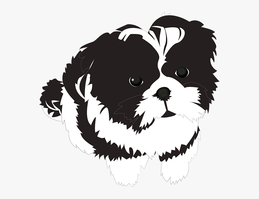 Saíba Tudo Sobre Shih Tzu - Shih Tzu Clipart Black And White, HD Png Download, Free Download