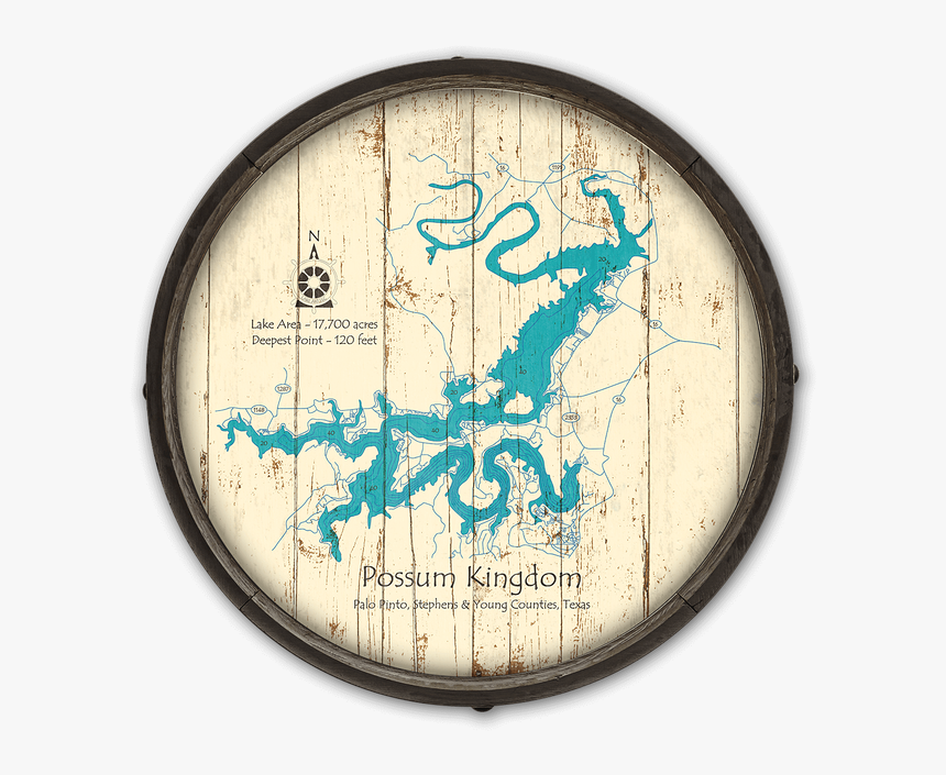 Possum Kingdom Map Wood, HD Png Download, Free Download