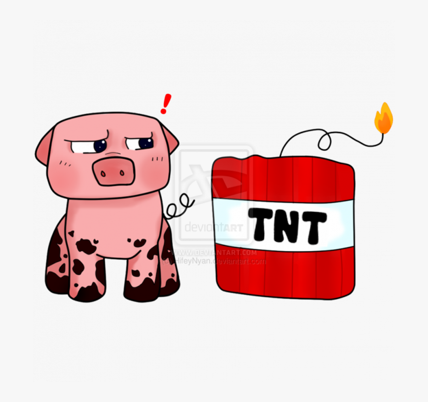 Minecraft Tnt And Pig, HD Png Download, Free Download