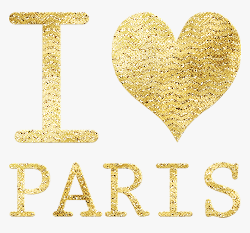 I Heart Paris, Gold Foil, I Love Paris, France, Design - Heart Paris, HD Png Download, Free Download