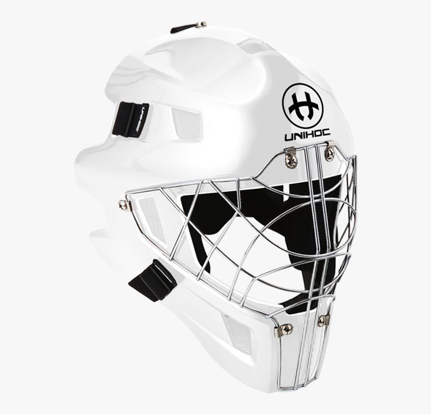 Unihoc Optima 66 All White Goalie Mask - Helma Unihoc Optima 66, HD Png Download, Free Download