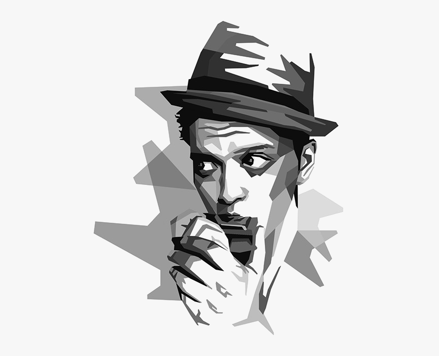 Bruno Mars Png Transparent Image - Andy Warhol Pop Art Black And White, Png Download, Free Download