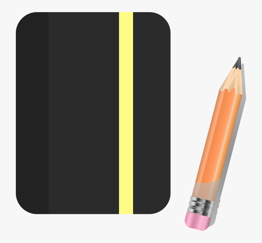 Notebook, Pencil, Sketchbook, Paper, Office, Notepad - Sketchbook And Pencil Transparent Png, Png Download, Free Download