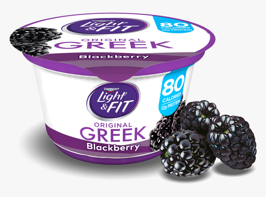 Blackberry Greek Yogurt - Caramel Apple Pie Dannon Light And Fit, HD Png Download, Free Download