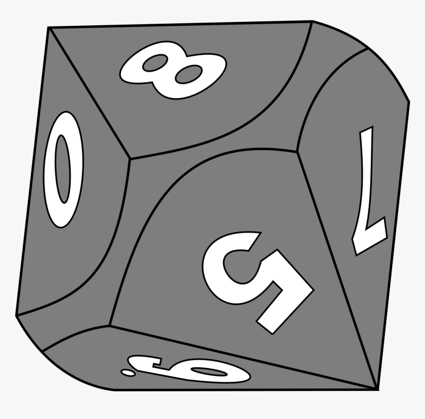 10-sided Die - 10 Sided Dice Transparent, HD Png Download, Free Download