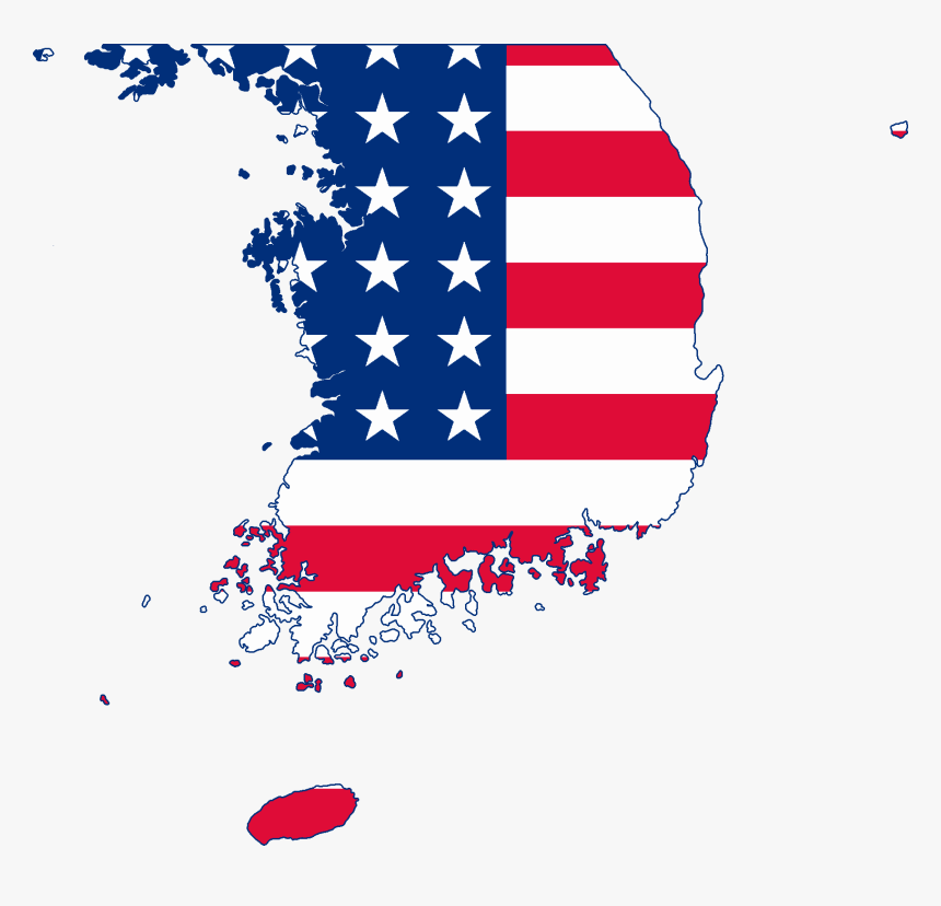 Flag Map Of United States Military Government Of Korea - United States Of Korea, HD Png Download, Free Download