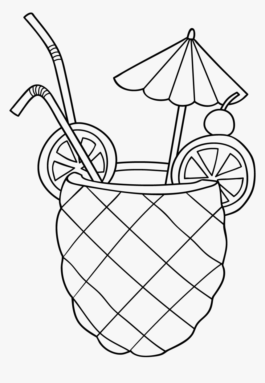 Tropical Drink Digi Stamp, HD Png Download, Free Download