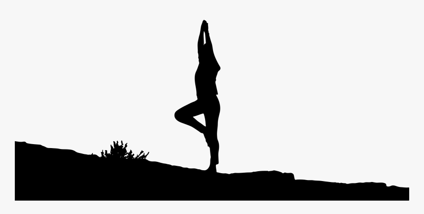 Female Yoga Pose Silhouette Clip Arts - Yoga Asan Silhouette Png, Transparent Png, Free Download