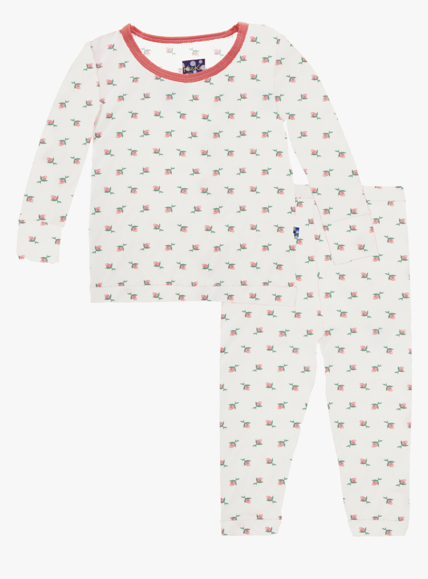 Kickee Pants Custom Print Long Sleeve Pajama Set - Polka Dot, HD Png Download, Free Download