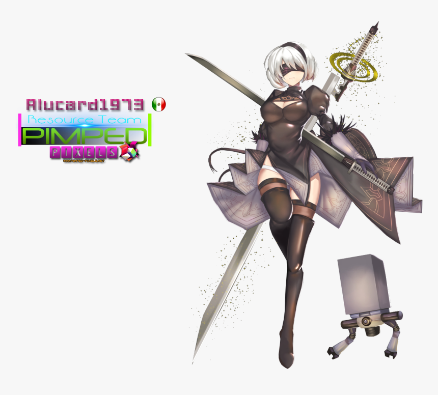 Transparent Nier Automata 2b Png - Cartoon, Png Download, Free Download