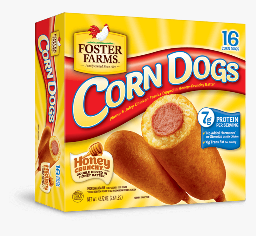 Honey Crunchy Corn Dogs 16 Ct - Foster Farms Corn Dogs, HD Png Download, Free Download