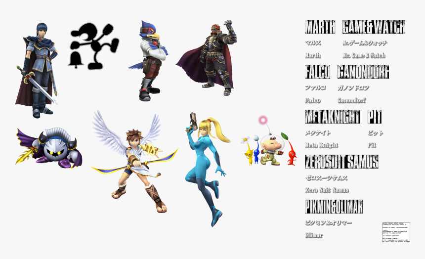 Super Smash Bros Brawl Renders Character Renders Png - Super Smash Bros Brawl Renders, Transparent Png, Free Download