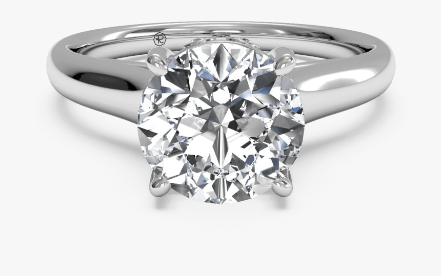 Get The Look - Platinum Ring With Solitaire Diamond, HD Png Download, Free Download