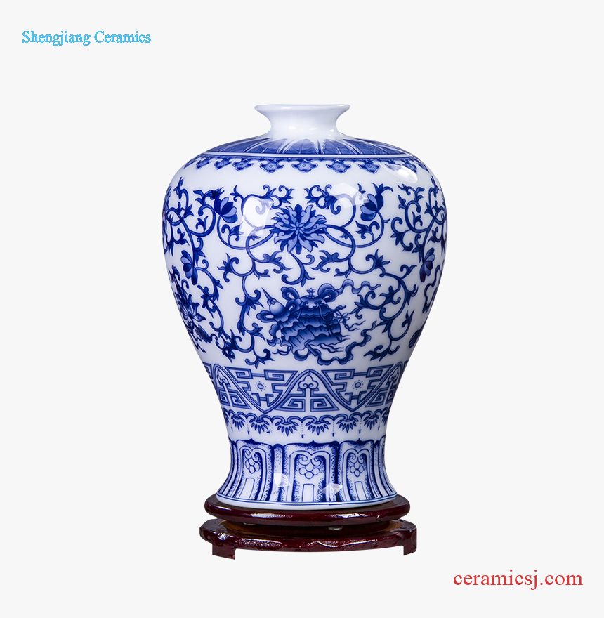 Jingdezhen Hand-painted Vases Freehand Brushwork In - Blue And White Porcelain, HD Png Download, Free Download