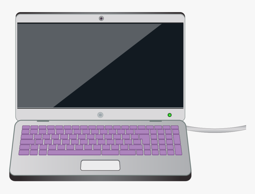 A Laptop Computer With The Keyboard Highlighted In - Parts Of Computer Laptop, HD Png Download, Free Download