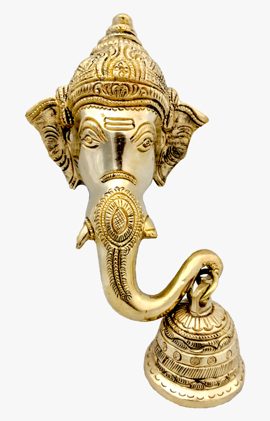 Indian Brass Handicraft Ganesh Bell - Statue, HD Png Download, Free Download