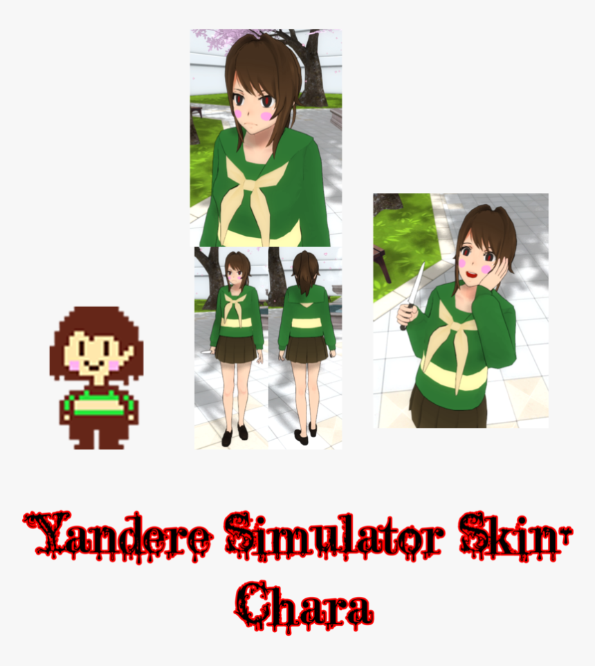 Yandere Sim Chara Skin, HD Png Download, Free Download